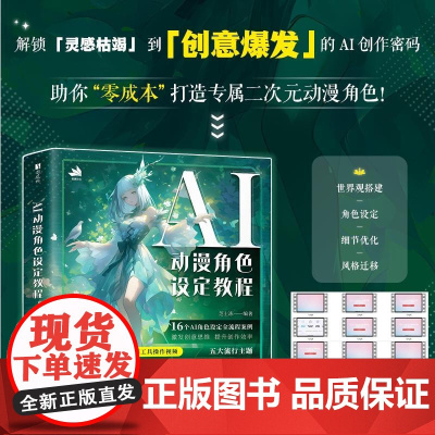 AI动漫角色设定教程 OC人物设定AI教程Midjourney角色设计原创二创 AI绘画基础 世界观MJ同人设定