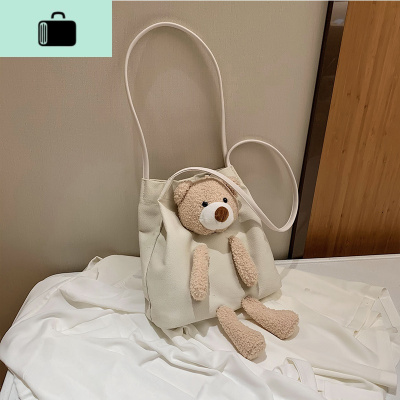 夏天可爱帆布小包包女2020流行新款潮韩版百搭单肩斜挎时尚托特包NEW LAKE女士单肩包