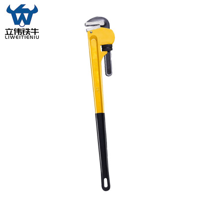 立伟铁牛重型沾塑管钳超大开口36寸/把
