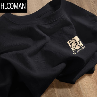 HLCOMANGSON印花短袖t恤男宽松上衣透气休闲长袖打底衫