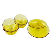 毕加索餐具6件套耐热玻璃不易破碎奥尔佳琥珀色BJS022/L6