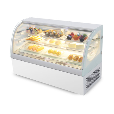 Lecon/乐创 0.9米台式(黑/白)(弧形/直角)加除雾蛋糕柜1展示柜商保鲜冷藏熟食柜LC-DDG05商用冷藏展示柜