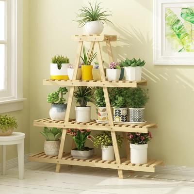 森美人花架子实木质室内外多层客厅阳台置物省空间多肉家用小花盆架