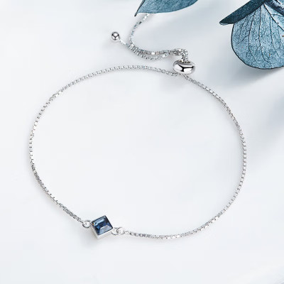 鑫铂尼925纯银手饰品七夕情人节礼物送女友告白银手链手环女生生日礼物送老婆银饰