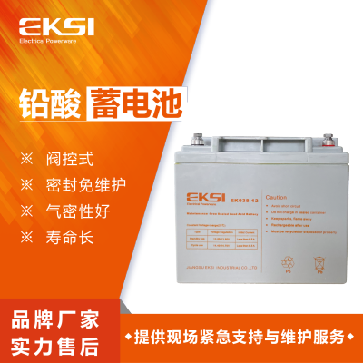爱克赛(EKSI)电源用蓄电池EK038-12(12V38AH) 全新正品 阀控式铅酸免维护(7-10个工作日发货)