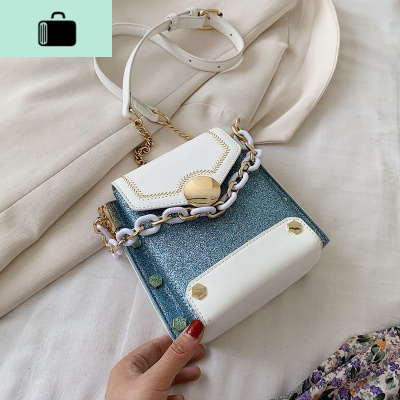 夏天小包包女包2020新款潮百搭网红亮片时尚单肩水桶包NEW LAKE女斜挎包