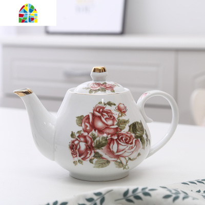 复古精美大容量陶瓷泡A款茶壶实用耐热高温凉水壶单壶家用大壶 FENGHOU 花色蝴蝶纷飞