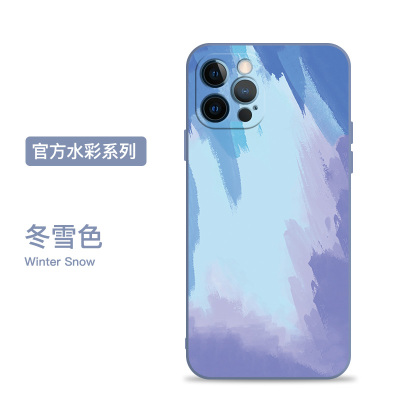 可波 苹果12手机壳12ProMax磨砂iPhone11Pro硅胶轻薄Mini防摔软壳镜头全包por保护套春夏秋冬彩绘 苹果12pro冬雪