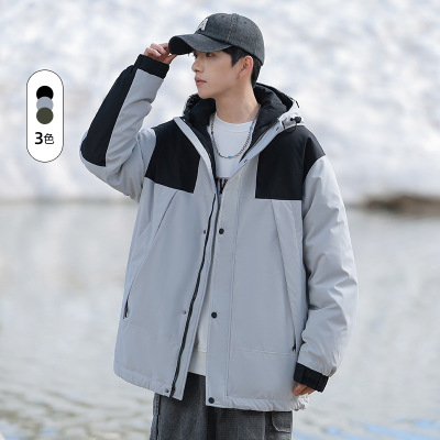 90绒连帽羽绒服冬季新款加厚保暖情侣外套男女同款潮流宽松面包服