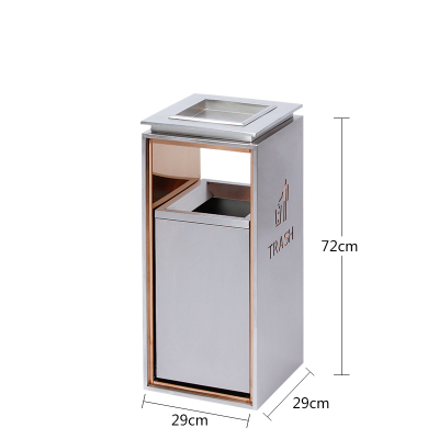 易企采 酒店商场立式垃圾桶 烟灰缸大堂电梯口不锈钢售楼部大厅果皮箱定制