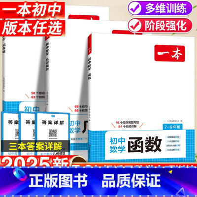 [7-9年级适用]初中数学函数+应用题+几何模型-3本套 初中通用 [正版]2025新初中数学立体几何模型数学函数应用题