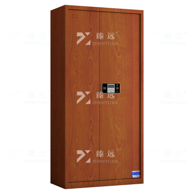 臻远 ZYJJ-80048 保密柜 红木纹通门电子锁 长900*宽420*高1850 单位:1台