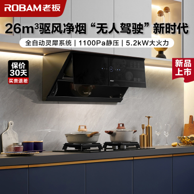 老板(ROBAM)厨电套装 26立方烟机灶具燃气热水器 烟灶热三件套29A9S+57B5X+HT601A-16
