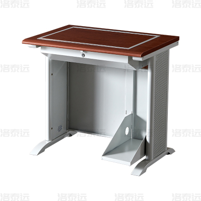 洛泰远 隐藏式翻转电脑桌培训桌教室机房多媒体学习桌办公桌C款单人位800*600*750mm