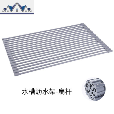 厨房水置物架沥水架水池上方碗碟橱柜家用洗菜盆碗架盘子收纳篮 三维工匠