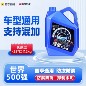 蓝星(BLUESTAR) 不冻液 红色汽车防冻液 水箱宝 -25度发动机冷却液 2kg