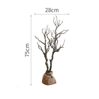 美帮汇禅意枯树仿真植物大型艺术装饰摆件花艺造景橱窗陈列道具 禅意枯树灰枝(小) 干树枝