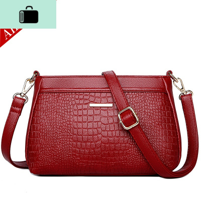 中年皮妈妈款单肩斜挎女包40/50/60岁软皮婆婆中老年人小包包NEW LAKE女斜挎包