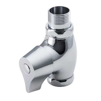 弘工 黄铜快开冲水阀蹲便器大便卫生间冲洗阀手拧式延时开关阀门 铜小体 6分