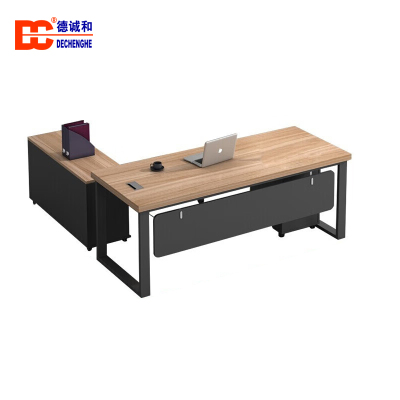德诚和办公桌老板桌办公室家具简约现代总裁桌子单人主管桌经理桌2000*2000*750mmH组