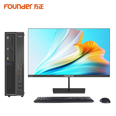 方正(Founder)国产台式机电脑(FDW2235X)海光3250/8G/512G固态/DVD刻录/独显2G/23.8英寸显示器