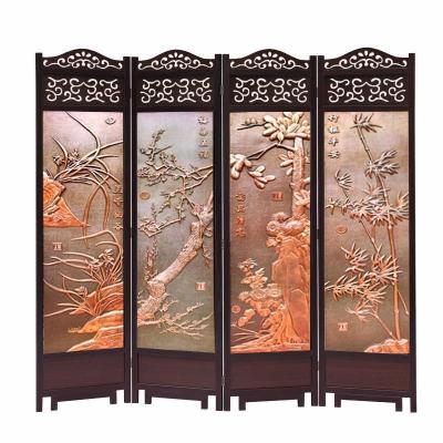 BONJEAN中式实木屏风玄关卧室遮挡家用隔断客厅折叠移动简约现代简易折屏
