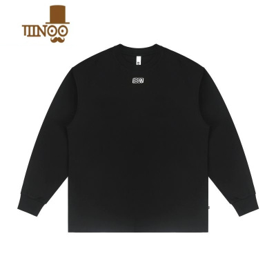 YANXU1807秋季新款白t潮流白色宽松休闲情侣内搭长袖男士T恤打底衫