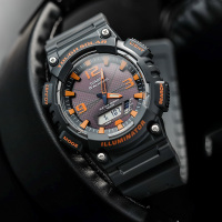 Casio旗舰店卡西欧手表男女限量防水运动小黑表休闲时尚电子学生日韩石英表男表多功能正品潮流男士夜光手表AQ-S810