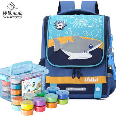 袋鼠威威 幼儿园书包 送24色彩泥 XFH0609-1S