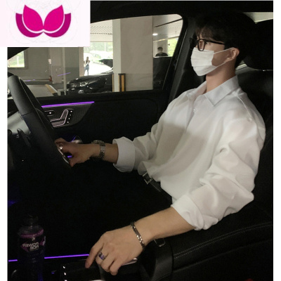 七斓意式那不勒斯白衬衫男法式高端长袖上衣商务正装雅痞西装内搭衬衣