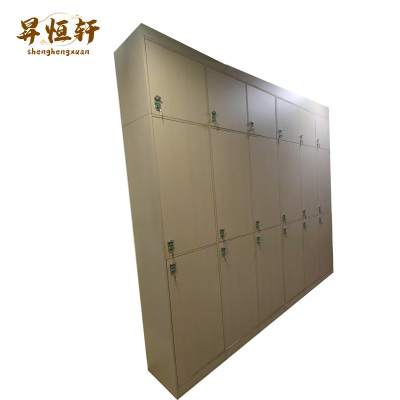 定做木质更衣柜美容院存包柜健身房瑜伽体育馆柜子办公柜员工洗浴储物柜 1*1 平方米