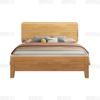 洛泰远 LTY4022902 实木床简约1.2米单人床 榉木色