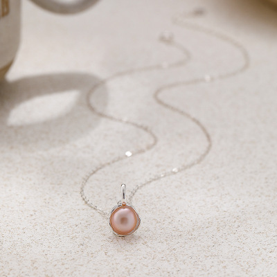 s999足银珍珠项链女简约冷淡风气质小众设计轻奢锁骨链送女友礼物送女朋友老婆情人节七夕生日礼物
