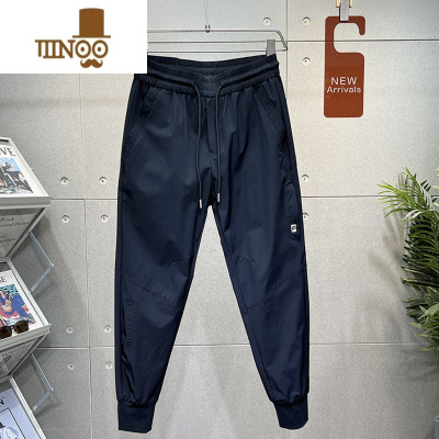 YANXU秋季卫裤男潮牌宽松百搭速干运动裤束脚工装裤痞帅小脚哈伦裤休闲