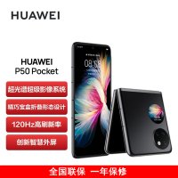 华为P50 Pocket 4G 8GB+256GB 曜石黑 超光谱影像系统 骁龙888 4G全网 双卡 创新双屏操作体验 P50宝盒折叠屏手机
