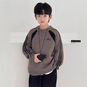 男童冬季毛衣炸街新款中大童冬装潮童装儿童秋冬款加厚针织衫