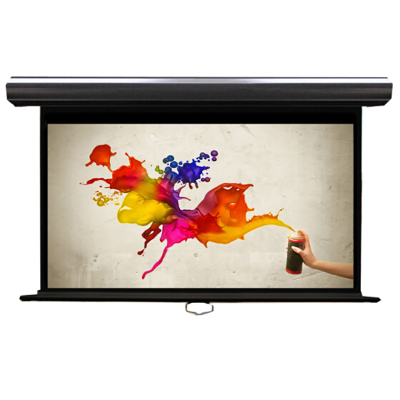 经科JK慢力回卷手动投影幕布M3-FI/3 CSR玻纤灰幕92寸16:10