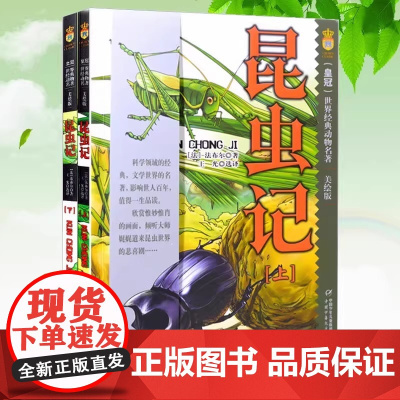 昆虫记 美绘版全集套装 上下2册 世界经典动物名著 法布尔著王光选译 中国少年儿童出版社 青儿童文学科普读物 彩图 科普