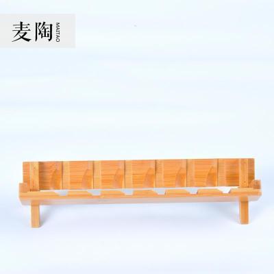 美帮汇竹制手工功夫茶具杯托 茶壶茶海茶道配件摆件茶杯架