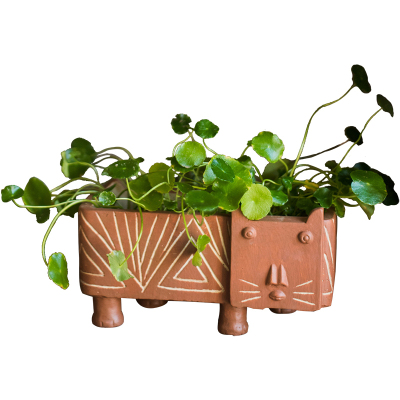 美帮汇抽象动物花器神兽精灵艺术装饰花盆土培盆栽创意收纳