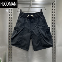 HLCOMAN夏季彩色潮牌男士工装五分裤短裤2024夏季新款大口袋休闲宽松中裤