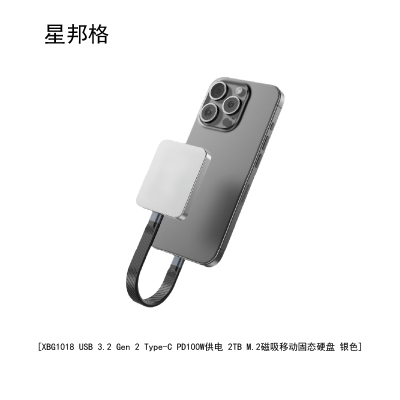 星邦格 XBG1018 USB 2TB M.2磁吸移动固态硬盘(计价单位:个)银色