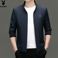 花花公子品牌男装新款春秋冬立领夹克男士外套外穿常规时尚都市外穿上衣