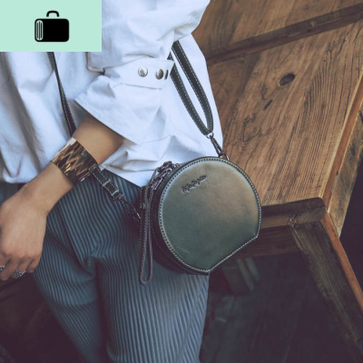 森系复古小圆包包女2020新款韩版斜挎包百搭ins时尚学生单肩包潮NEW LAKE女斜挎包