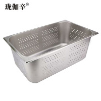 珑伽辛 不锈钢冲孔份数盆洗菜盆漏盆沥水盆 1/1 535*330*200mm/个