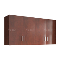 翌嘉YJ4122522 吊柜墙柜壁柜阳台柜客厅厨房卧室储物收纳柜 红色四门 1200*300*600