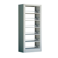 臻远ZY4072611 钢制书架资料架 双面6层一列一组白色 1000*450*2000mm