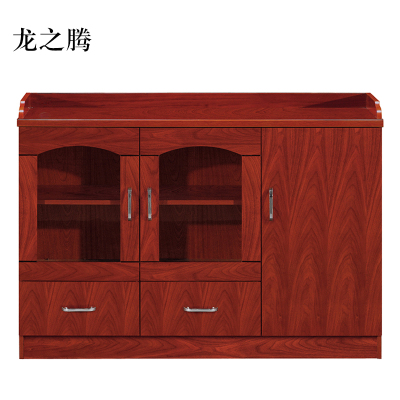 龙之腾胡桃色餐边柜简约茶水柜三门1200*400*860
