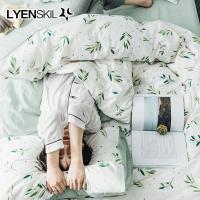 美帮汇简约四件套全棉全棉床单被套床上用品1.8m宿舍单人学生三件套