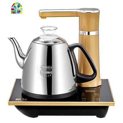 自吸水抽水式电热水壶一体茶道电动喝茶烧水壶全自动上水壶烧茶器 FENGHOU 黑色配普通食品级不锈钢壶